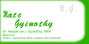 mate gyimothy business card