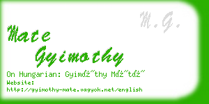 mate gyimothy business card